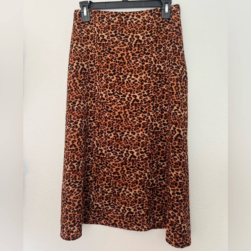Animal Print A-Line Skirt